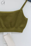 SWAYING 24 Autumn and Winter Cashmere Short Camisole Series SW-SW24AW1T04-LV Green SW24AW1T04